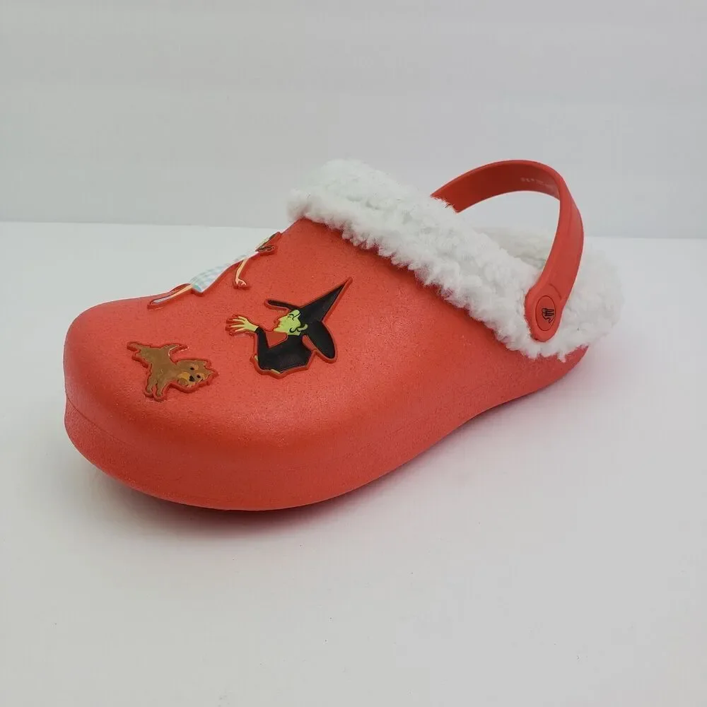 The Wizard Of Oz Girls Size 2/3 Red Slip On Lined Comfort Clog Shoes